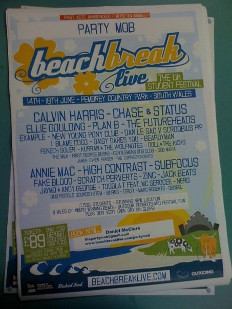 Beach Break Live 2010 Posters Beach Break Live 2010 Posters