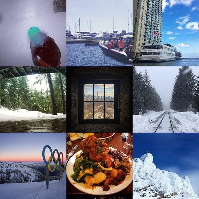 2017 Best Nine on Instagram
#2017BestNine

Left to Right, Top to Bottom… 1. Ghost Face Snowboarding, Upper Dave Murray
2. Police Boat Cinemagraph, Queens Quay
3. Empress Boat, Toronto
4. Snowy Garden Cinemagraph, Whistler Creekside
5. CN Tower viewed from Casa Loma, Toronto
6. Snowy Railroad, Function Junction 
7. Olympic Rings at the Roundhouse Lodge, Whistler 
8. Epic Carvery at The Coopers Arms, Derby
9. Icy Bluebird, Whistler Peak

2,219 Likes to 40 Posts in 2017