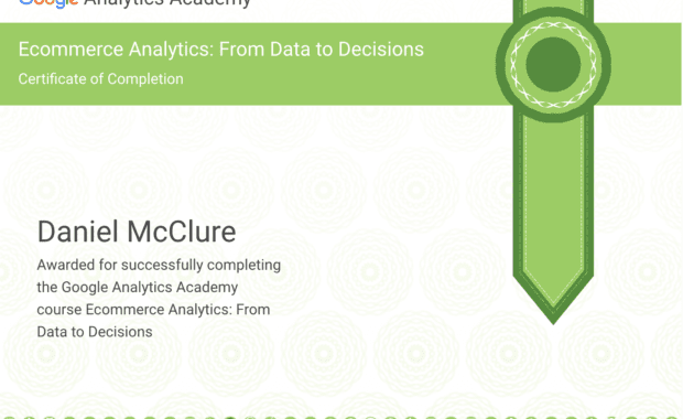 Ecommerce Analytics Certificate