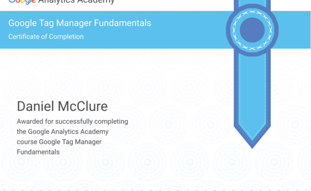 Google Tag Manager Fundamentals Certificate