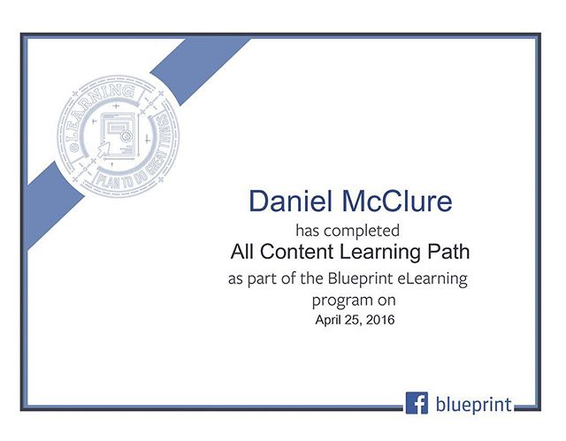 I’m now a Facebook Marketing Expert™︎ Well I completed the all of the #Facebook #Advertising modules from the official #FacebookBlueprint course at least. Highly recommended for people getting into #Ads on Facebook or #Instagram or simply looking to expand their digital skillset.