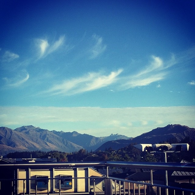 May not be the best accommodation I’ve stayed in here, but you can’t argue with the view from the balcony over breakfast. #Wanaka #Mountains / #Hills #NewZealand #Nomad