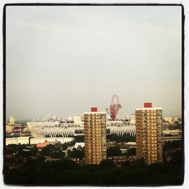 Not quite inside the Olympic Park :p View from Observation wheel in Victoria Park, London