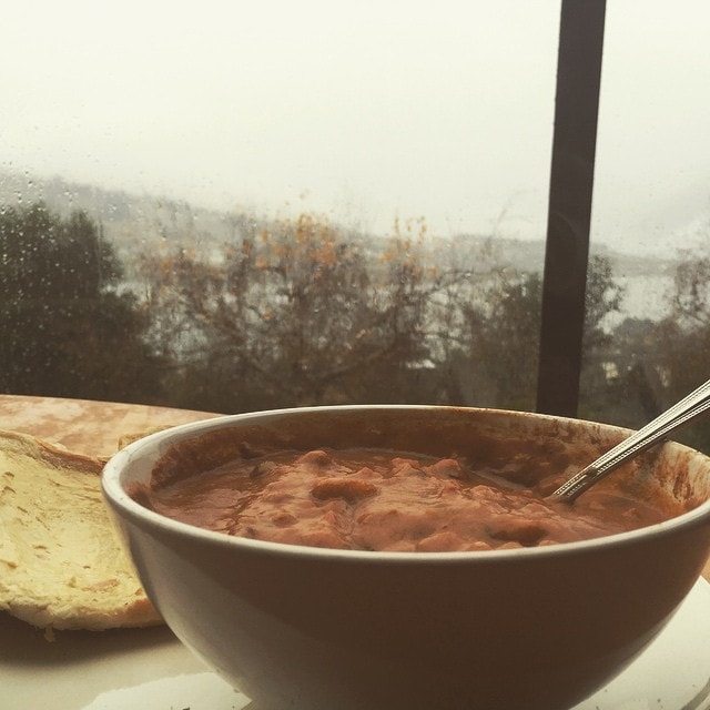 Nothing like hot soup and fresh bread on a cold rainy day! #ComfortFood