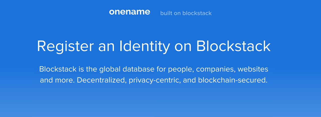 OneName by Blockstack Labs