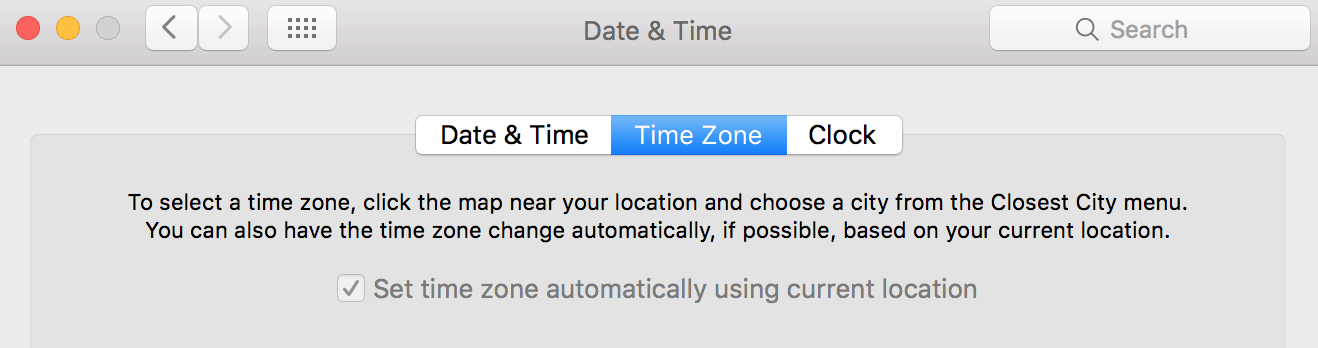 Time Zone Settings Apple