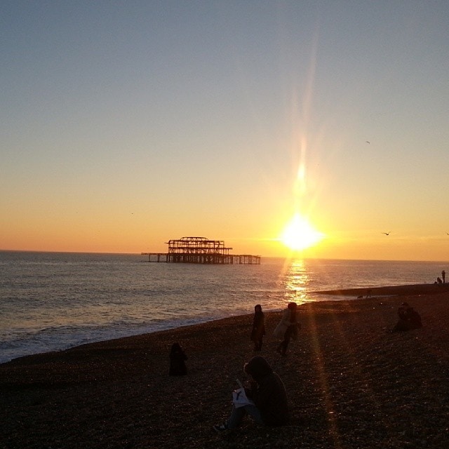 #Sunset after a day at #Brighton #beach