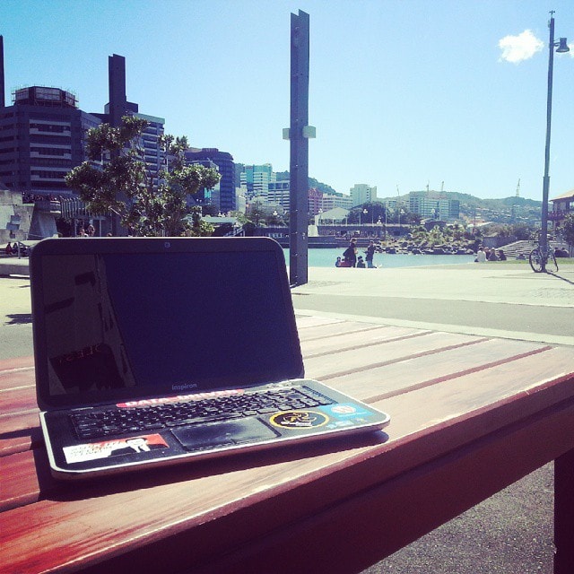 Taking advantage of an outdoor #office after torrential rain yesterday.  #WorkFromAnywhere #DigitalNomad #LocationIndependent