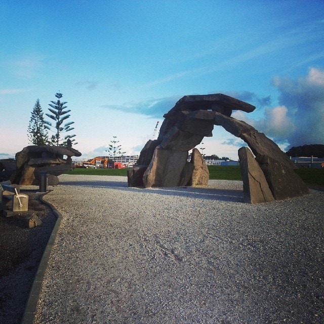Wave sculpture at #Whangarei