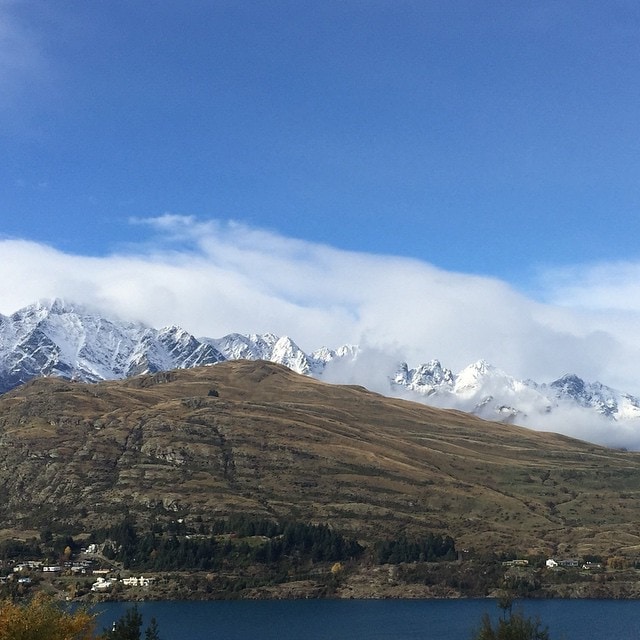 #WinterIsComing at #TheRemarkables. #WinterFunQT. #Snow on the #Mountains in #Queenstown #NZ